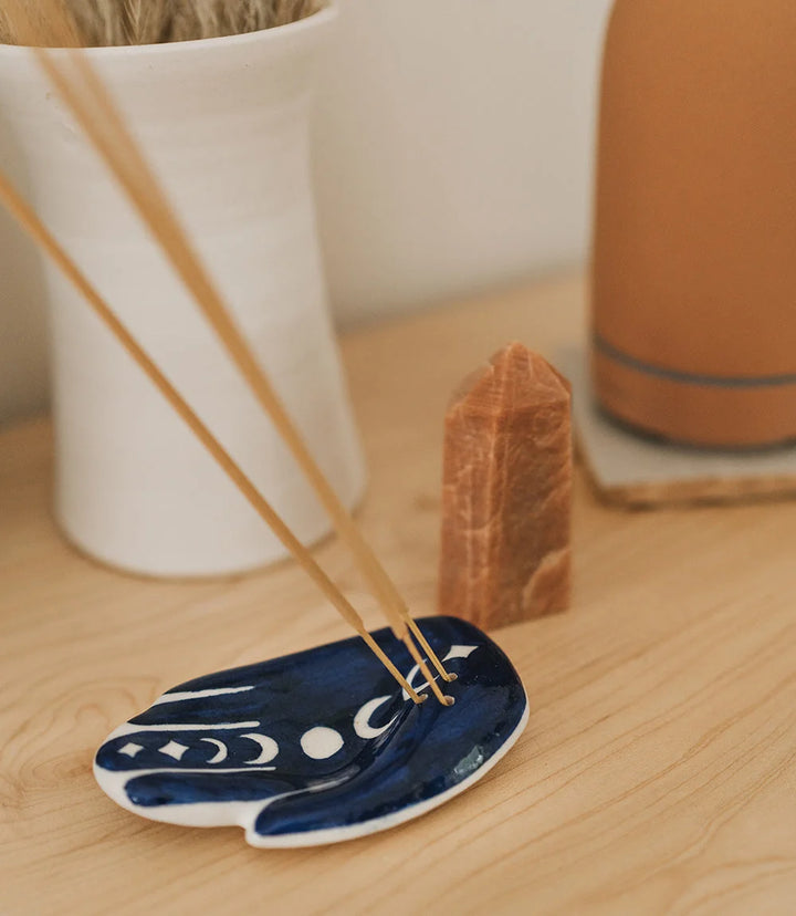 Jalini Hamsa Moon Incense Holder