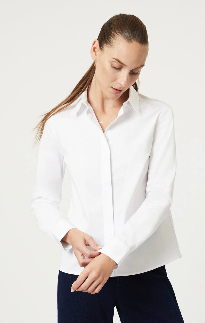 Long Sleeve Hidden Placket Top