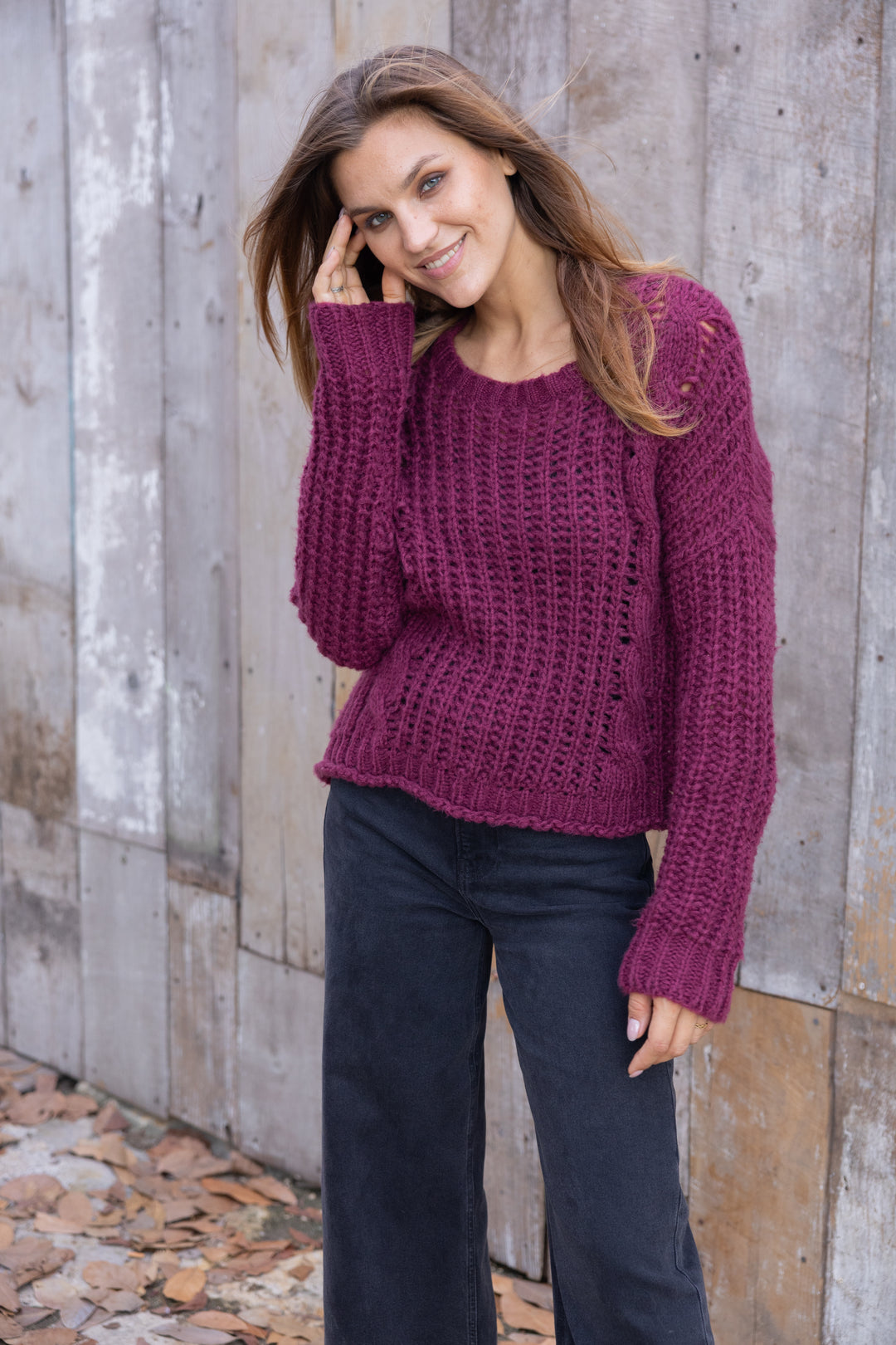 Olivia Cable Crew Sweater