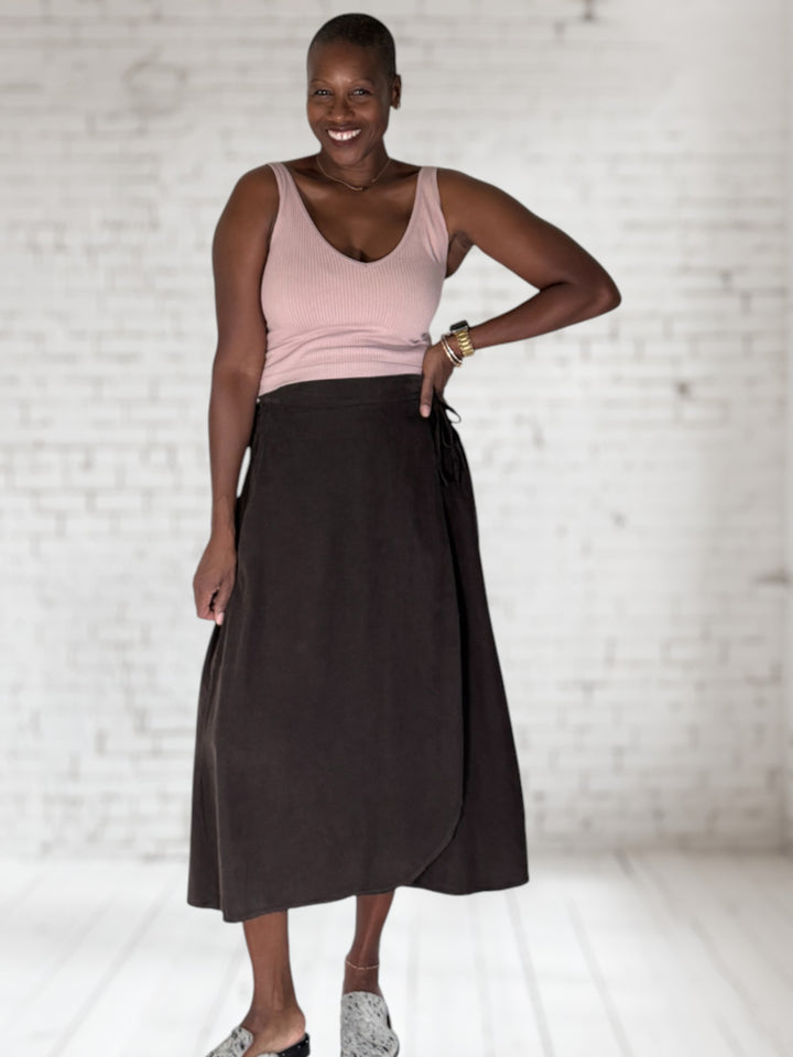 Cord Wrap Skirt