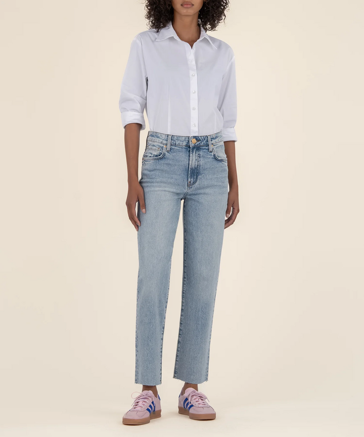 Fay High Rise Ankle Straight Jean