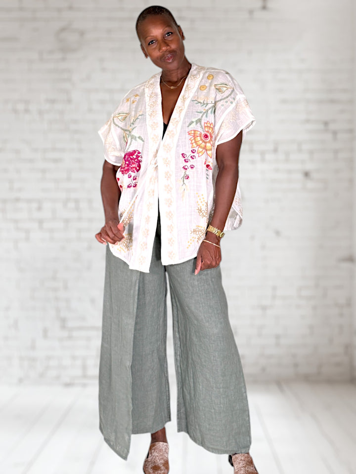 Linen Poncho Kimono