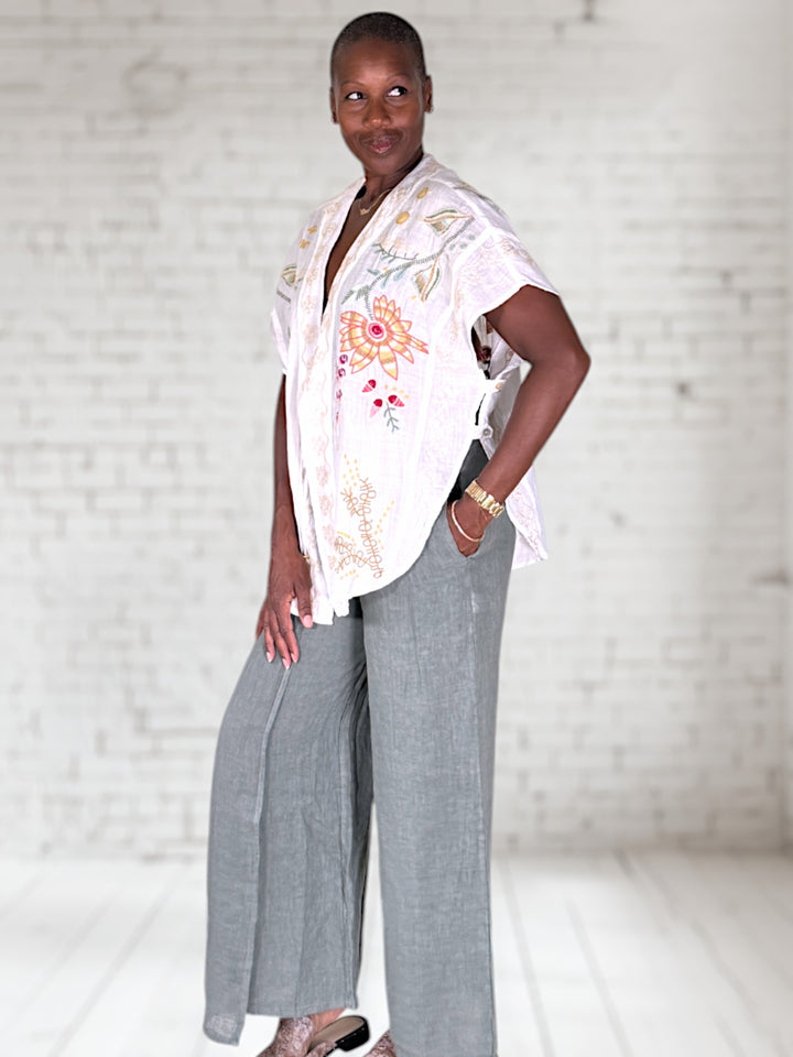 Linen Poncho Kimono