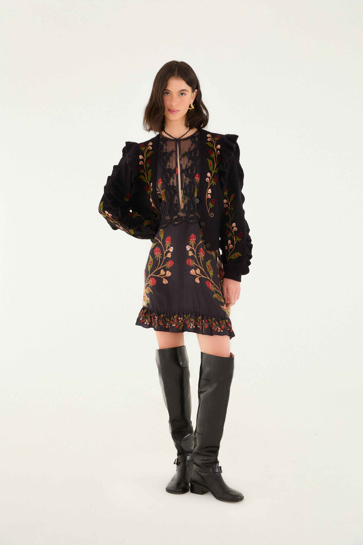 Berry Embroidery Cardi