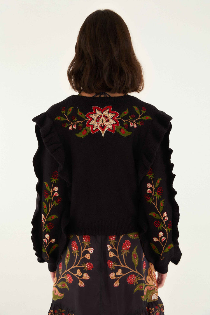 Berry Embroidery Cardi