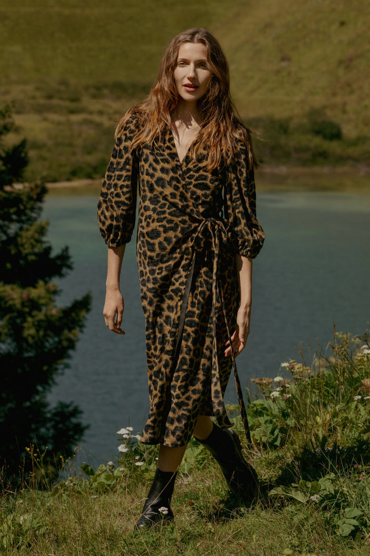 Proceed With Caution Wrap Dress