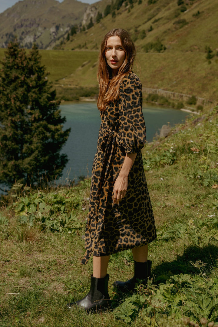 Proceed With Caution Wrap Dress