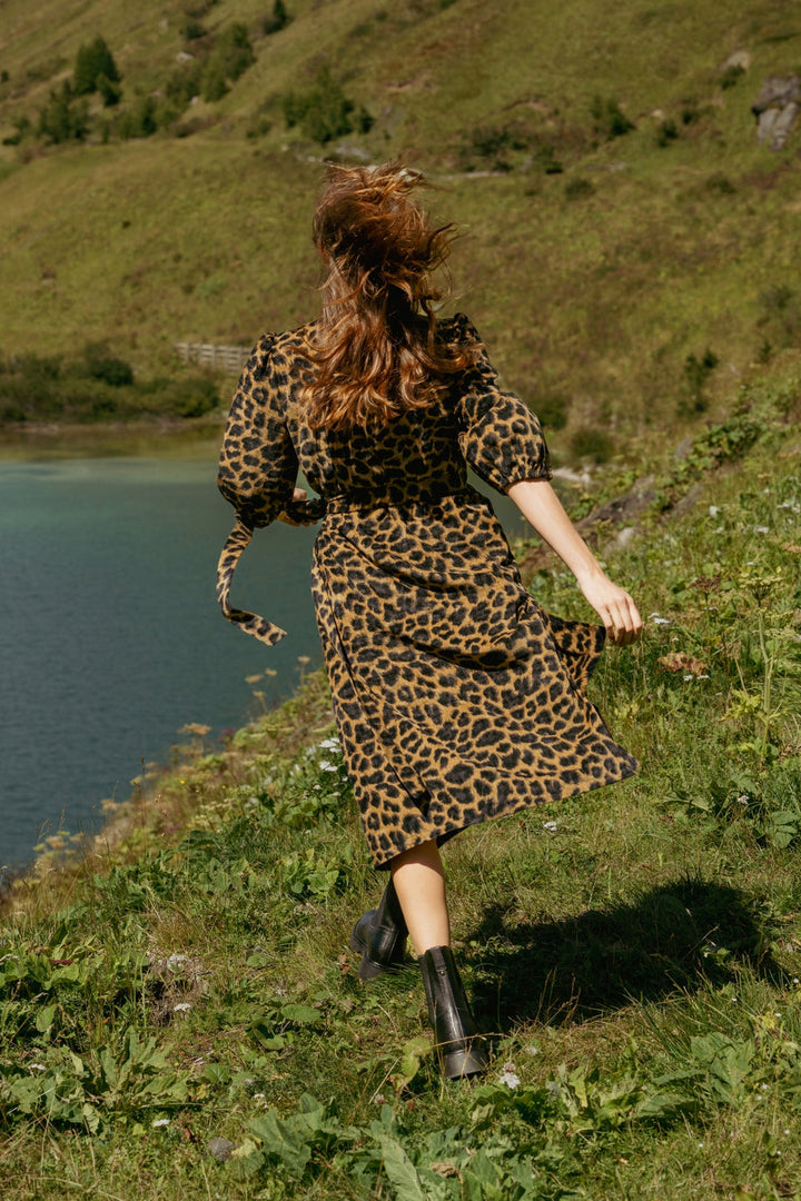 Proceed With Caution Wrap Dress