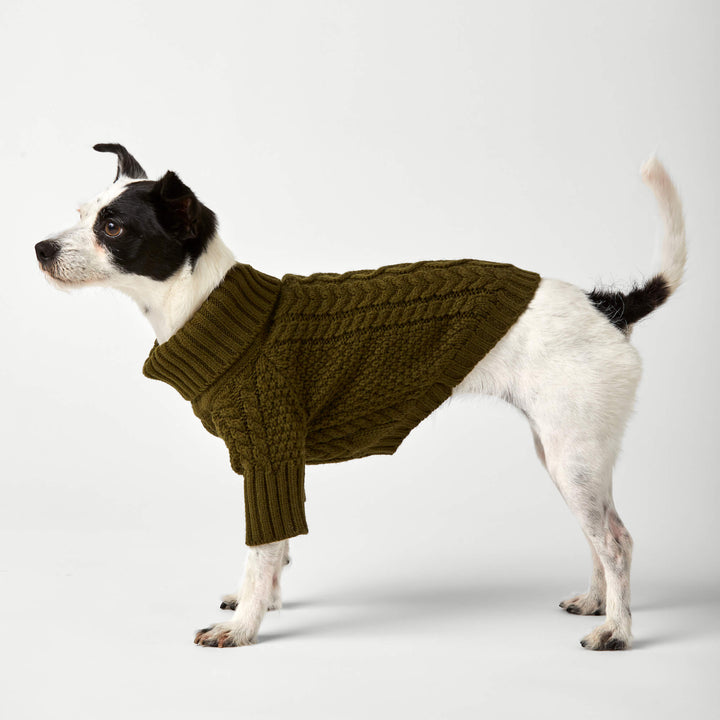 Olive Cable Knit Sweater