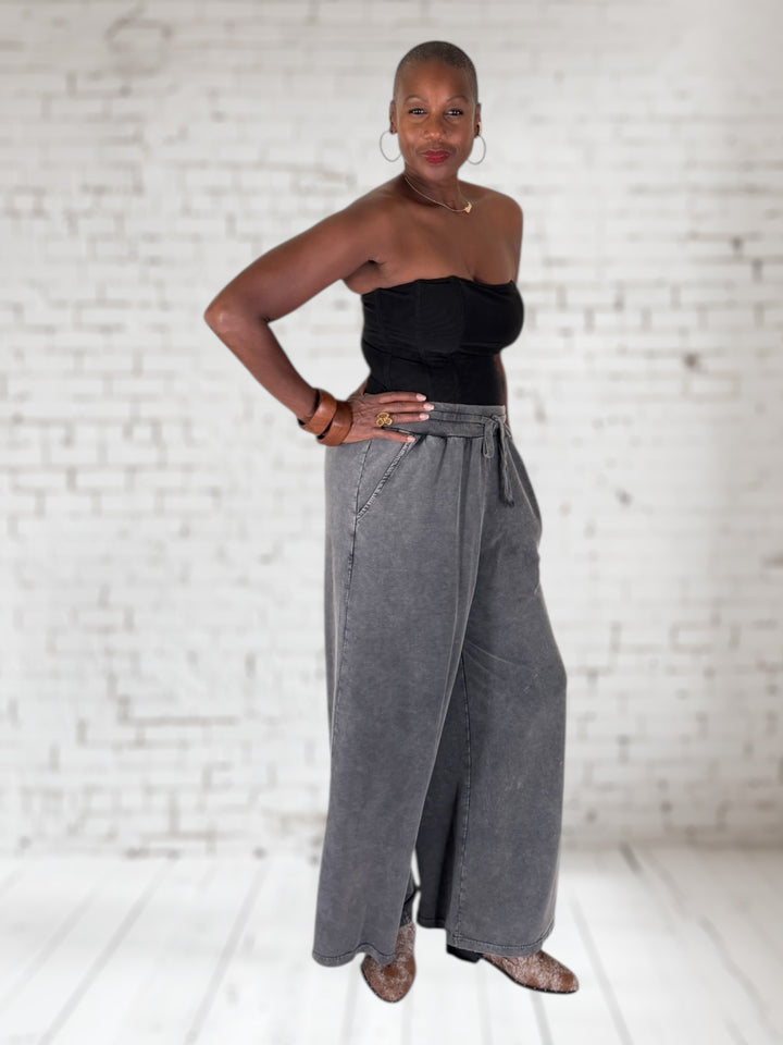 Draw String Wide Leg Pants