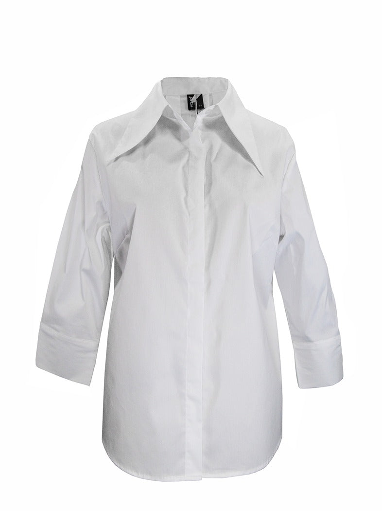 Uber Collar Poplin Button Up