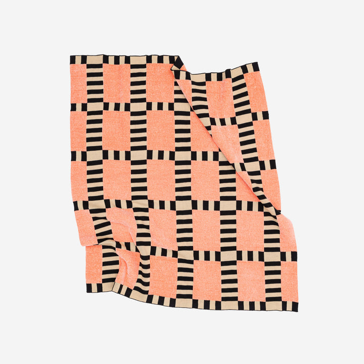 Tile Patch Chenille Throw