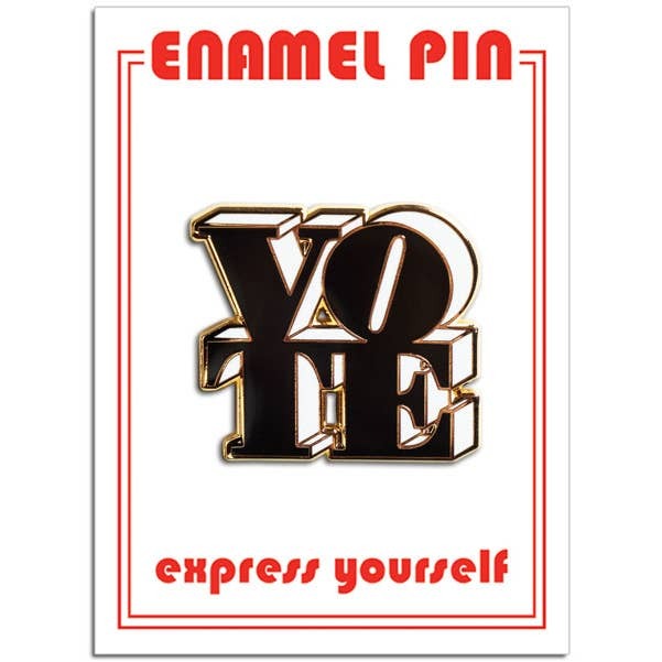 Enamel Pin Vote B&W