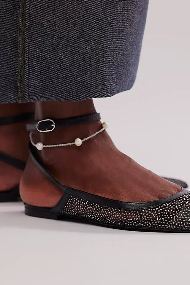 Sheer Glitter Jules Flat