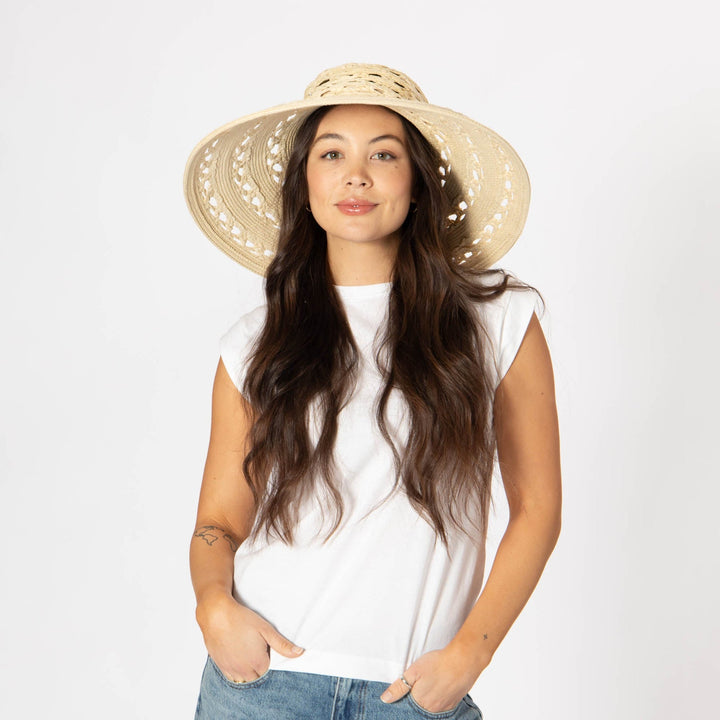 Open Weave Mixed Sun Hat