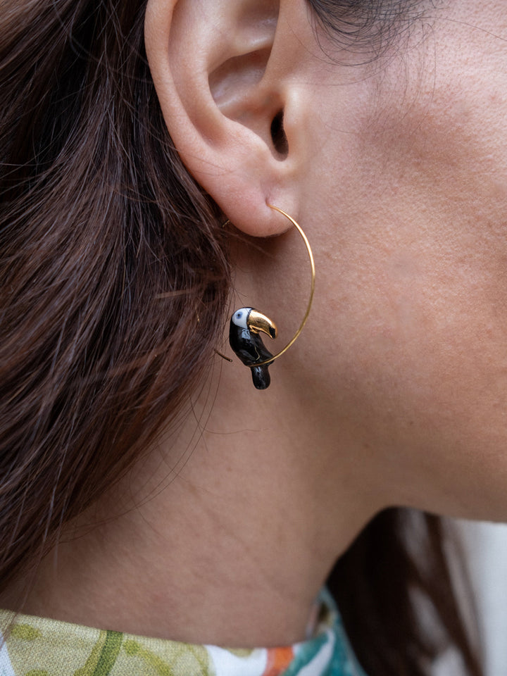 Toucan Small Hoop Earrings
