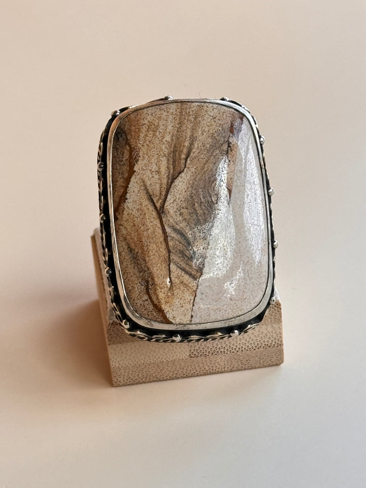 Acha Wood Stone Ring