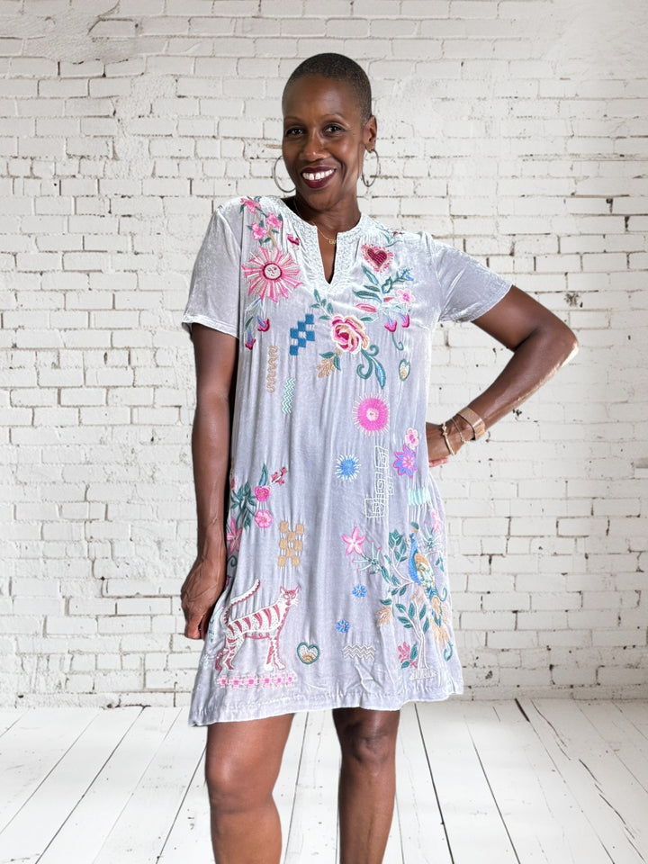 Carmene Velvet Shift Dress