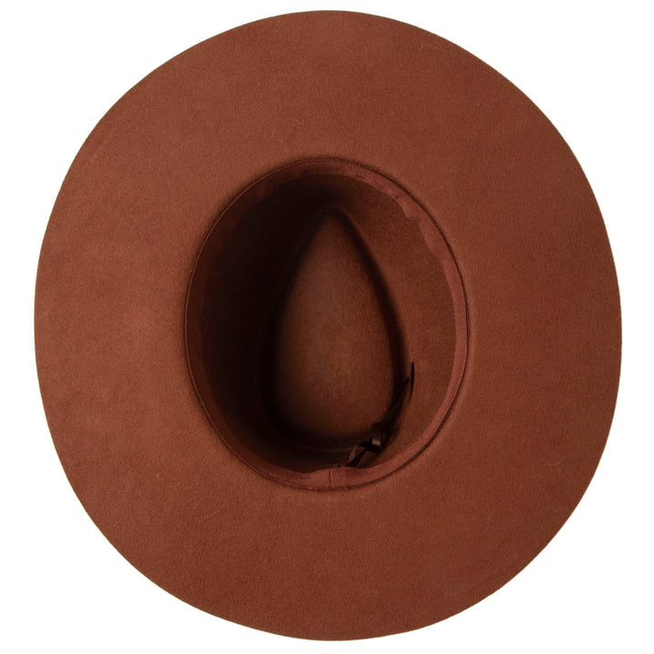 Brown Felt Stiff Gold  Fedora