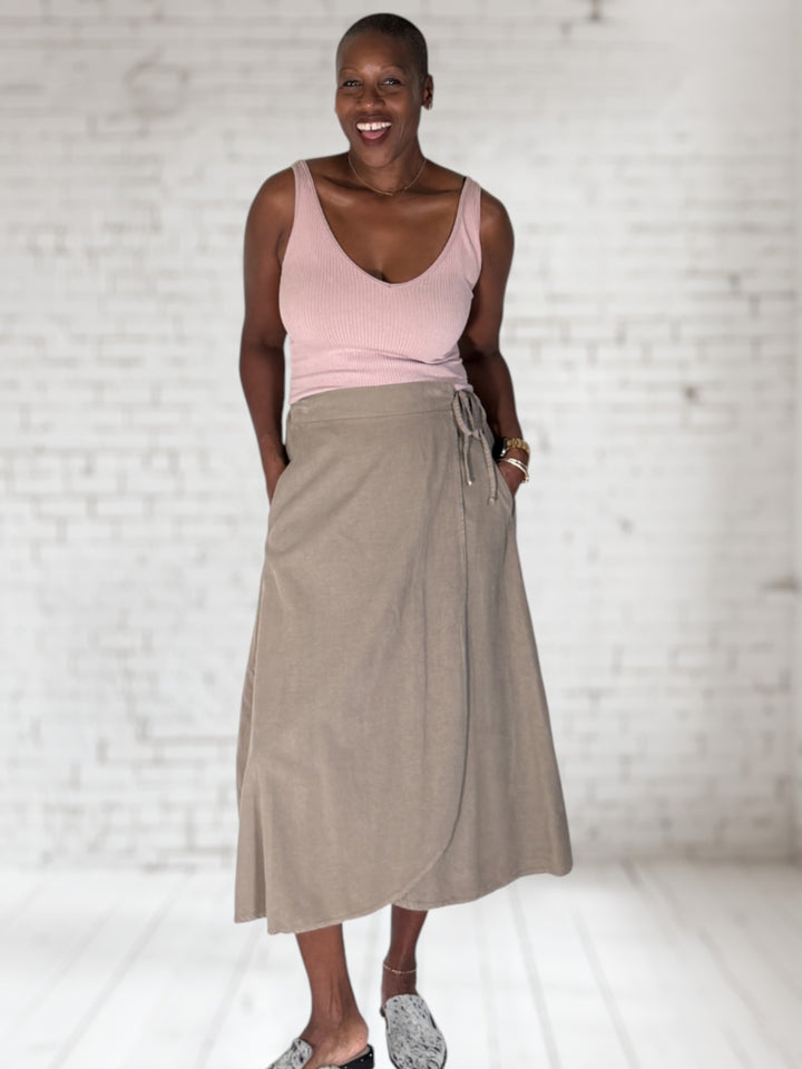 Cord Wrap Skirt