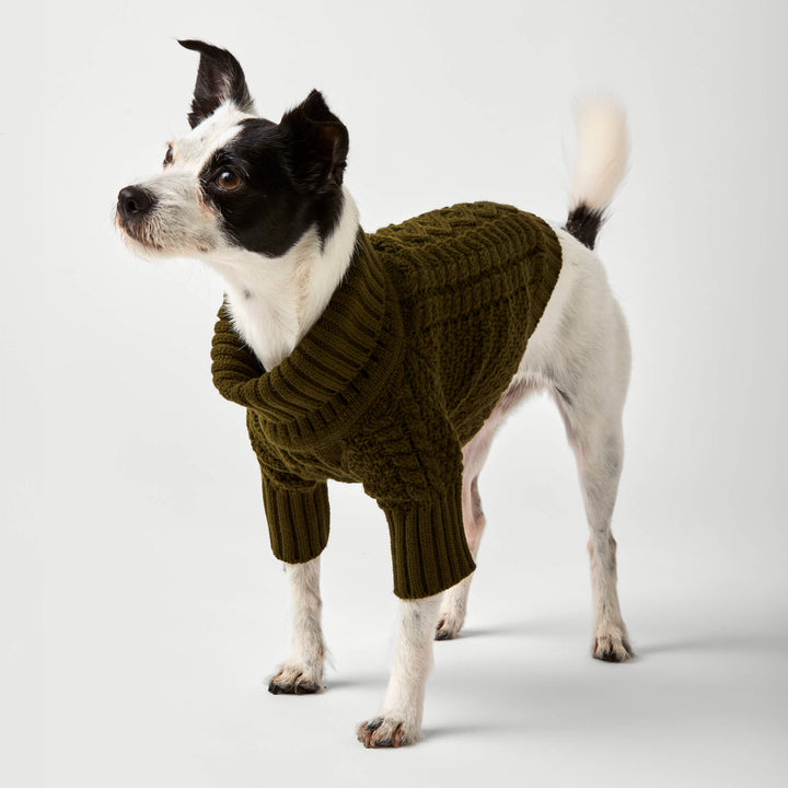 Olive Cable Knit Sweater