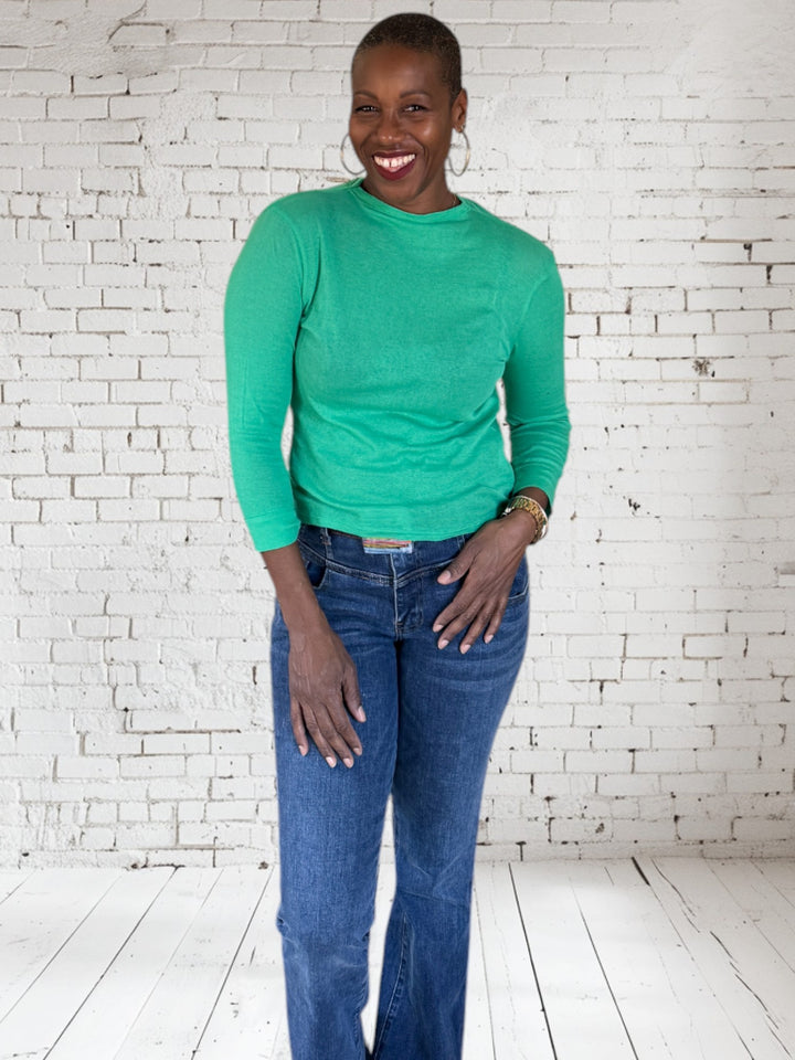 3/4 Slv Mock Turtleneck