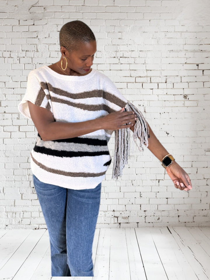 Fringe Sleeve Top