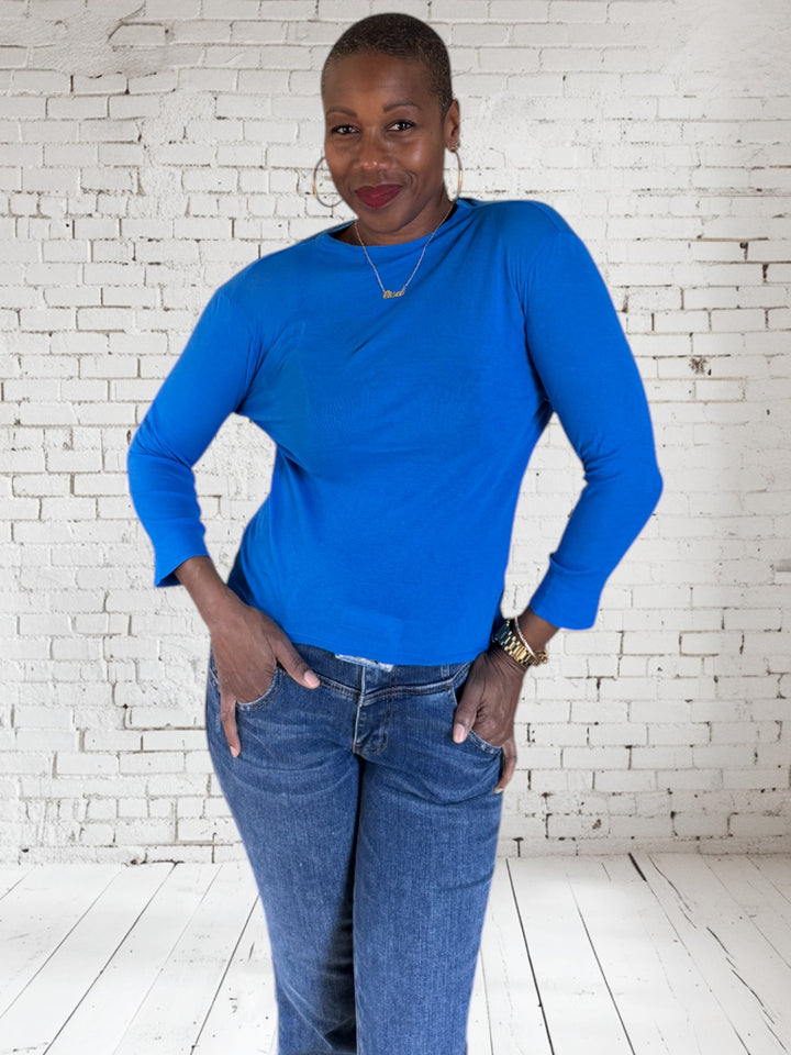 3/4 Slv Mock Turtleneck
