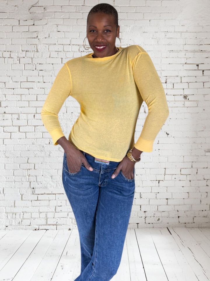 3/4 Slv Mock Turtleneck