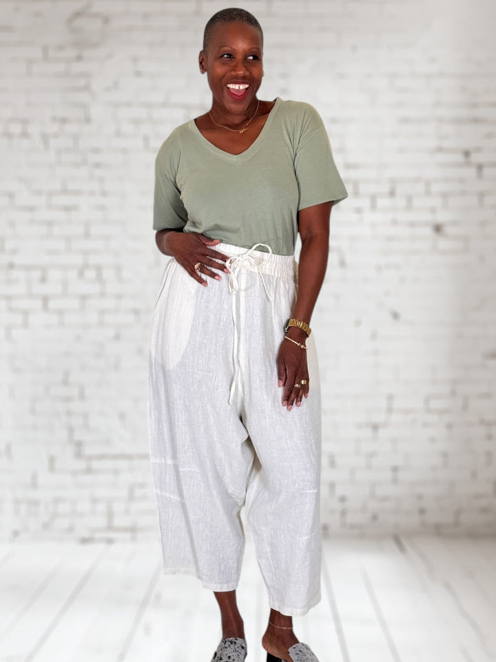 Vneck Drop Shoulder Tee