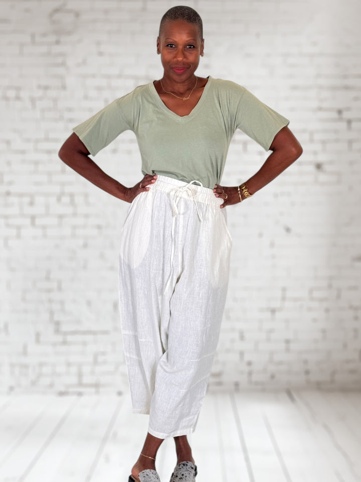 Vneck Drop Shoulder Tee