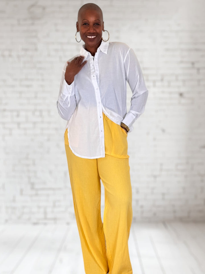 Wide Leg Pant W/Small Waistband