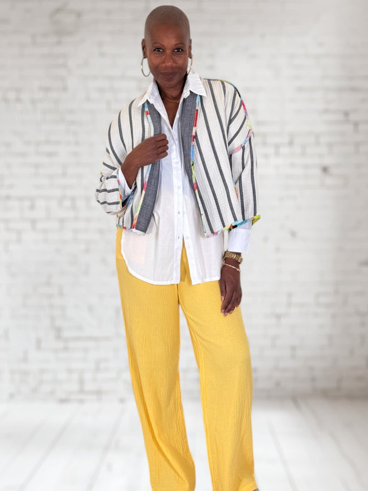 Wide Leg Pant W/Small Waistband