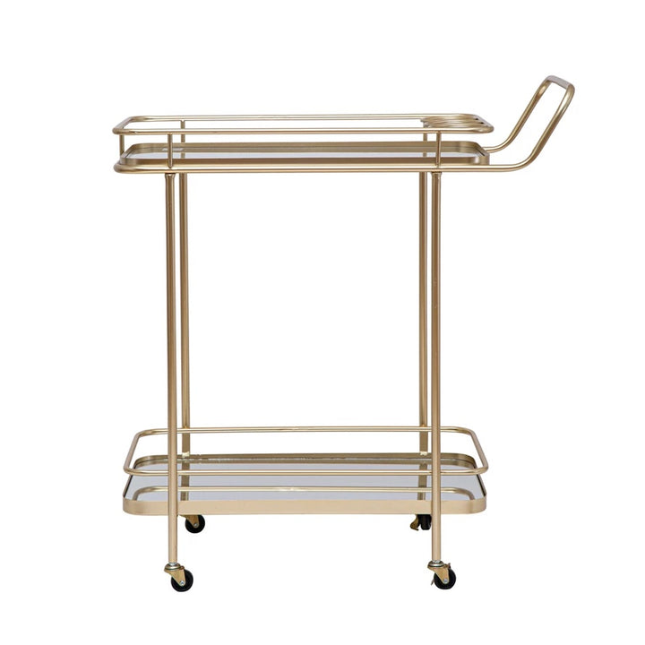 Bloomingville Double Tier Mirrored Bar Cart