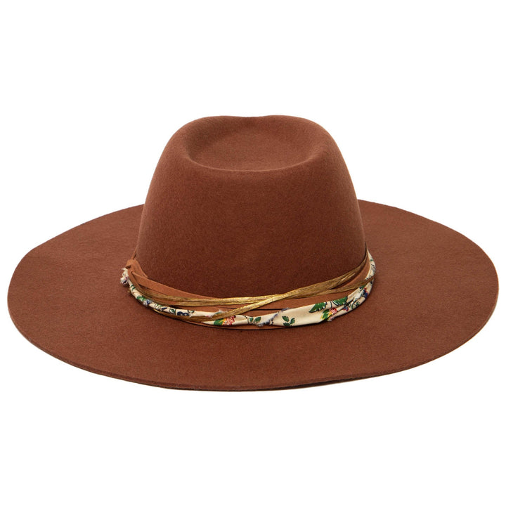 Brown Felt Stiff Gold  Fedora