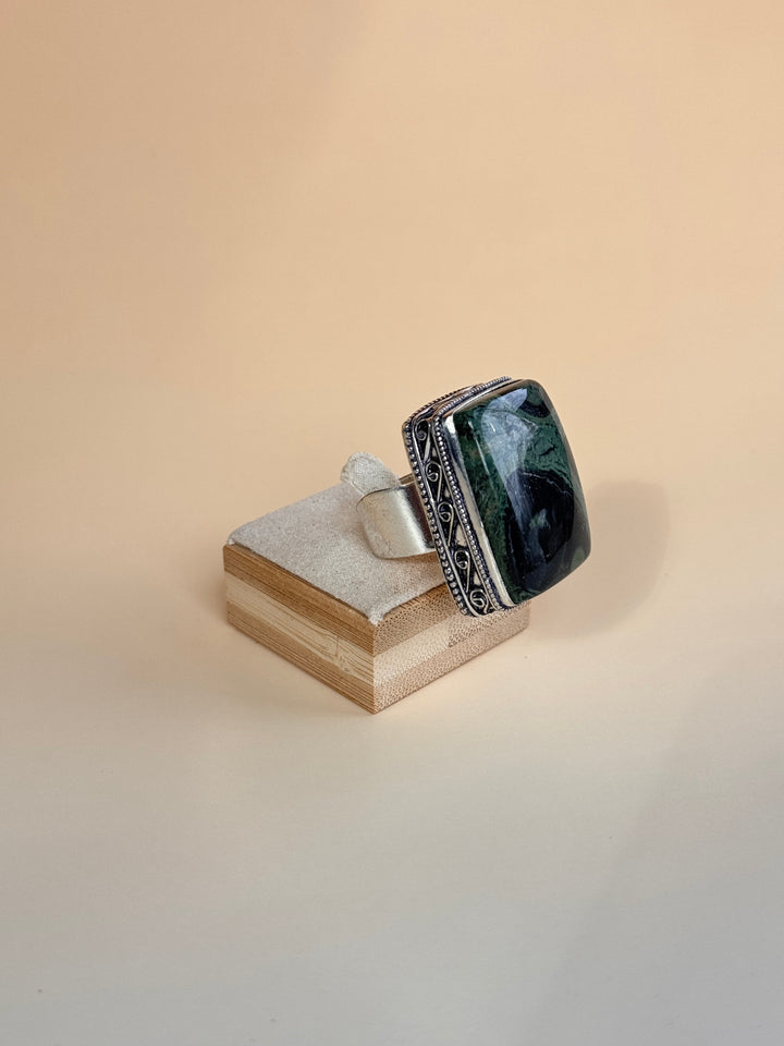 Aissa Moss Agate Ring