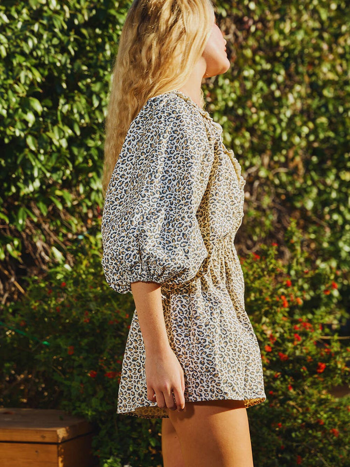 Smocked Leopard Romper
