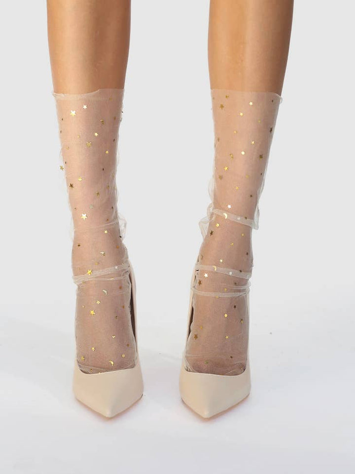 Starry Sky Tulle Socks