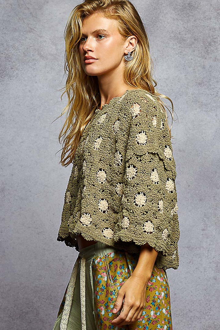 Crochet 2 Tone Sweater