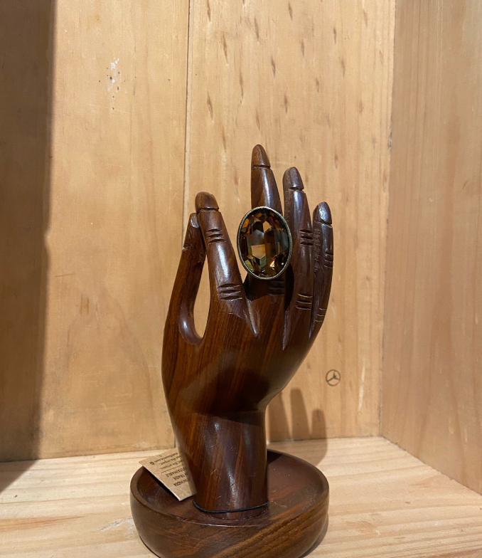 Rebel DesignsOval Crystal Ring