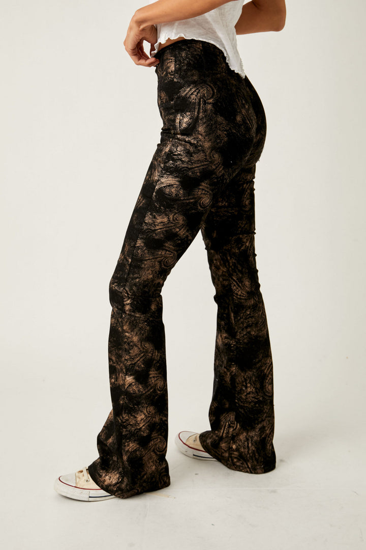 Jayde Metallic Printed Flare