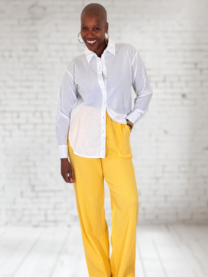 Wide Leg Pant W/Small Waistband