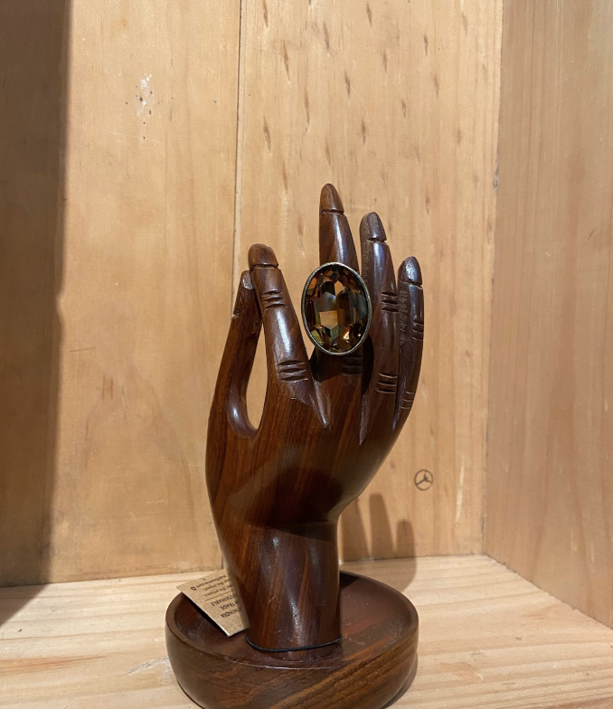 Rebel DesignsOval Crystal Ring