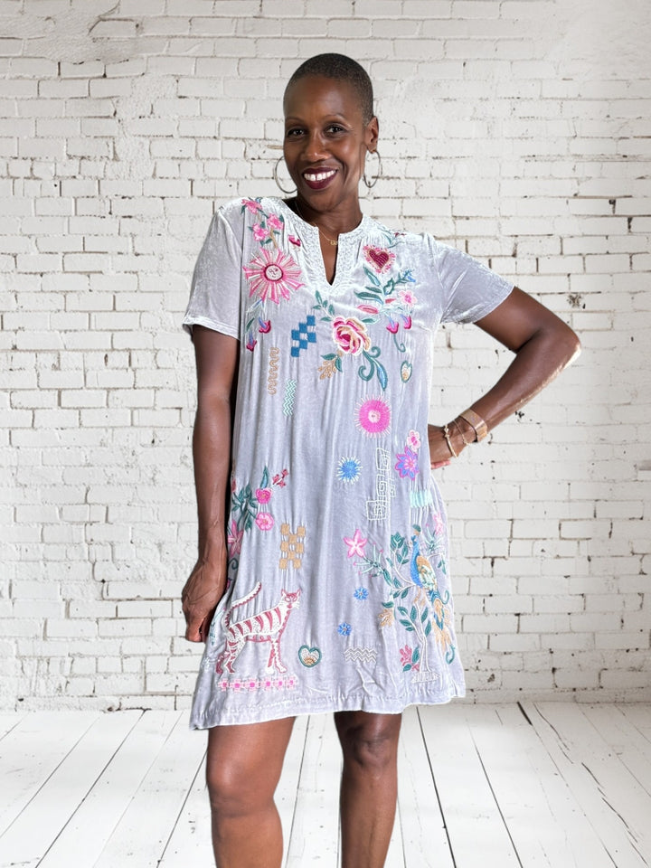 Carmene Velvet Shift Dress