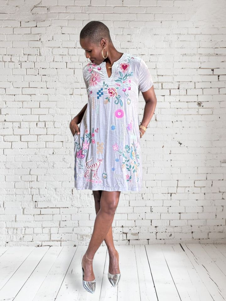 Carmene Velvet Shift Dress