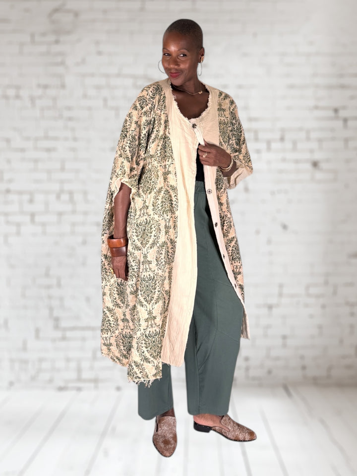 Washed Patch Oversized Duster