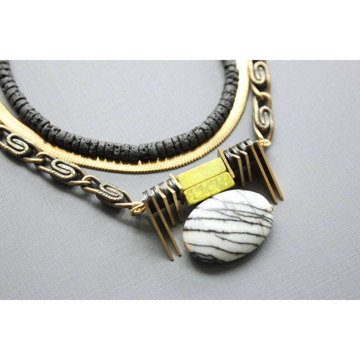 3 Strand Jasper Necklace