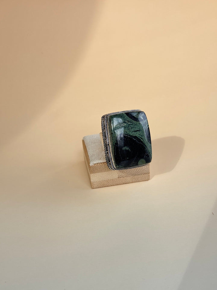 Aissa Moss Agate Ring