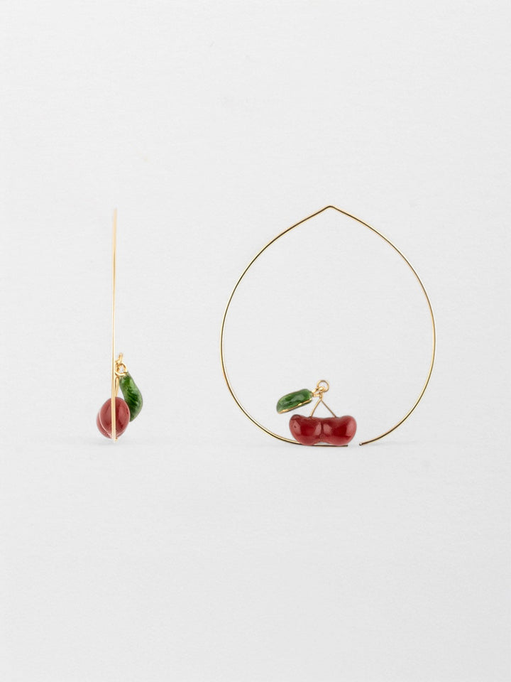 Cherries Big Hoop Earrings