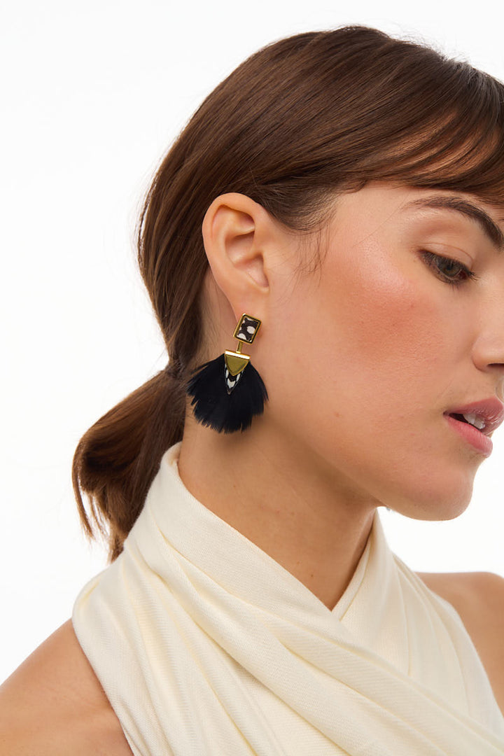 Bar Bay Bezel Drop Earring